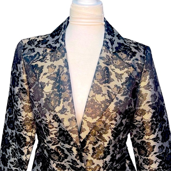Scott Taylor Lace Print Blazer - Picture 2 of 4